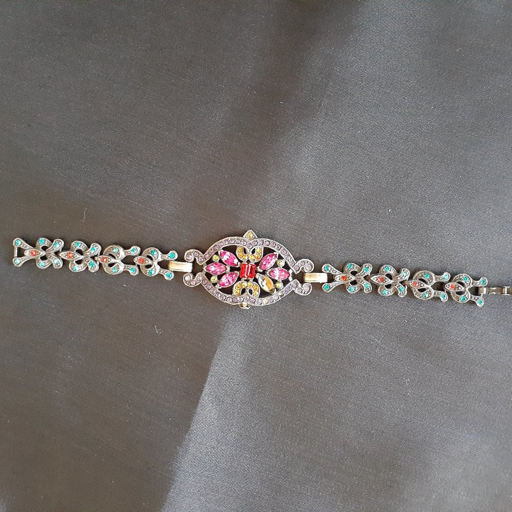 Banana Bob Colored Stone Antique Style Bracelet